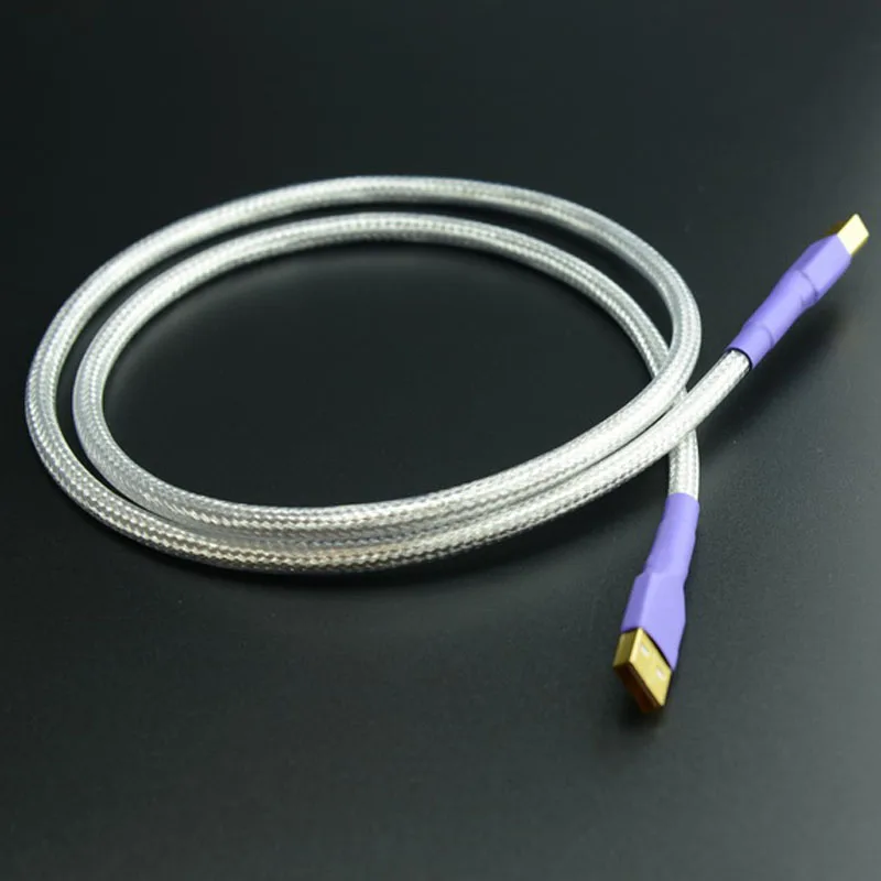 Hi Fi 4N 99.99% OFC USB тип A к Type B кабель толстый аудио с Shiled & алюминиевая фольга для ПК