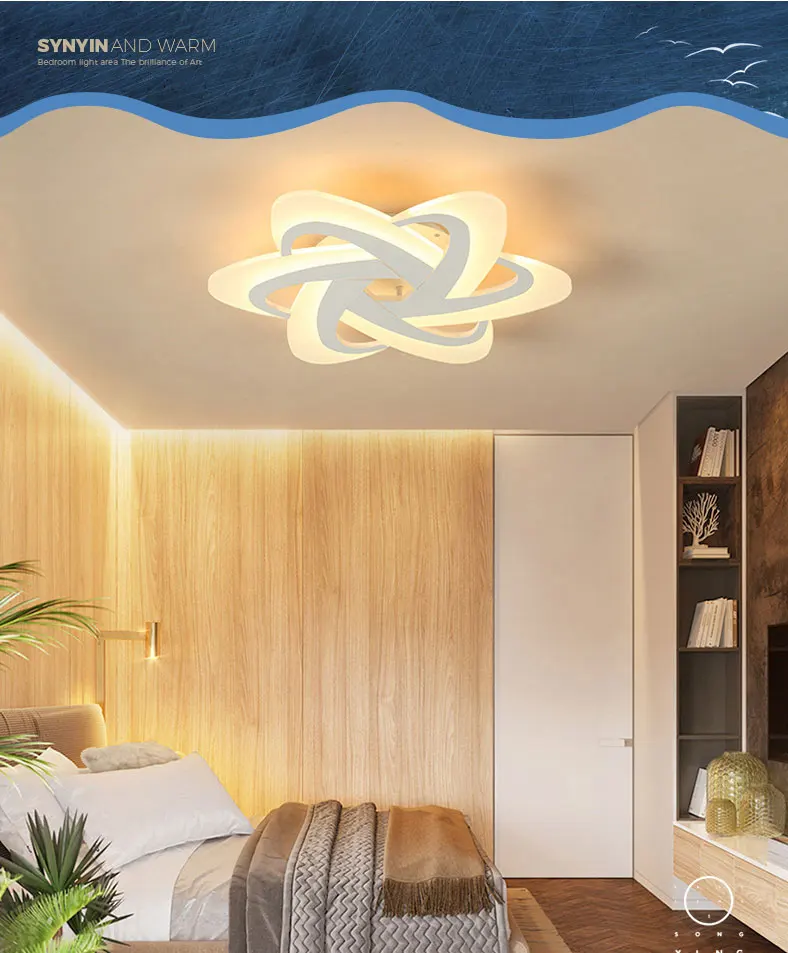 Круглый пульт дистанционного управления для гостиной спальни современные светодиодные потолочные лампы luminarias para sala затемняющий светодиодный потолочный светильник