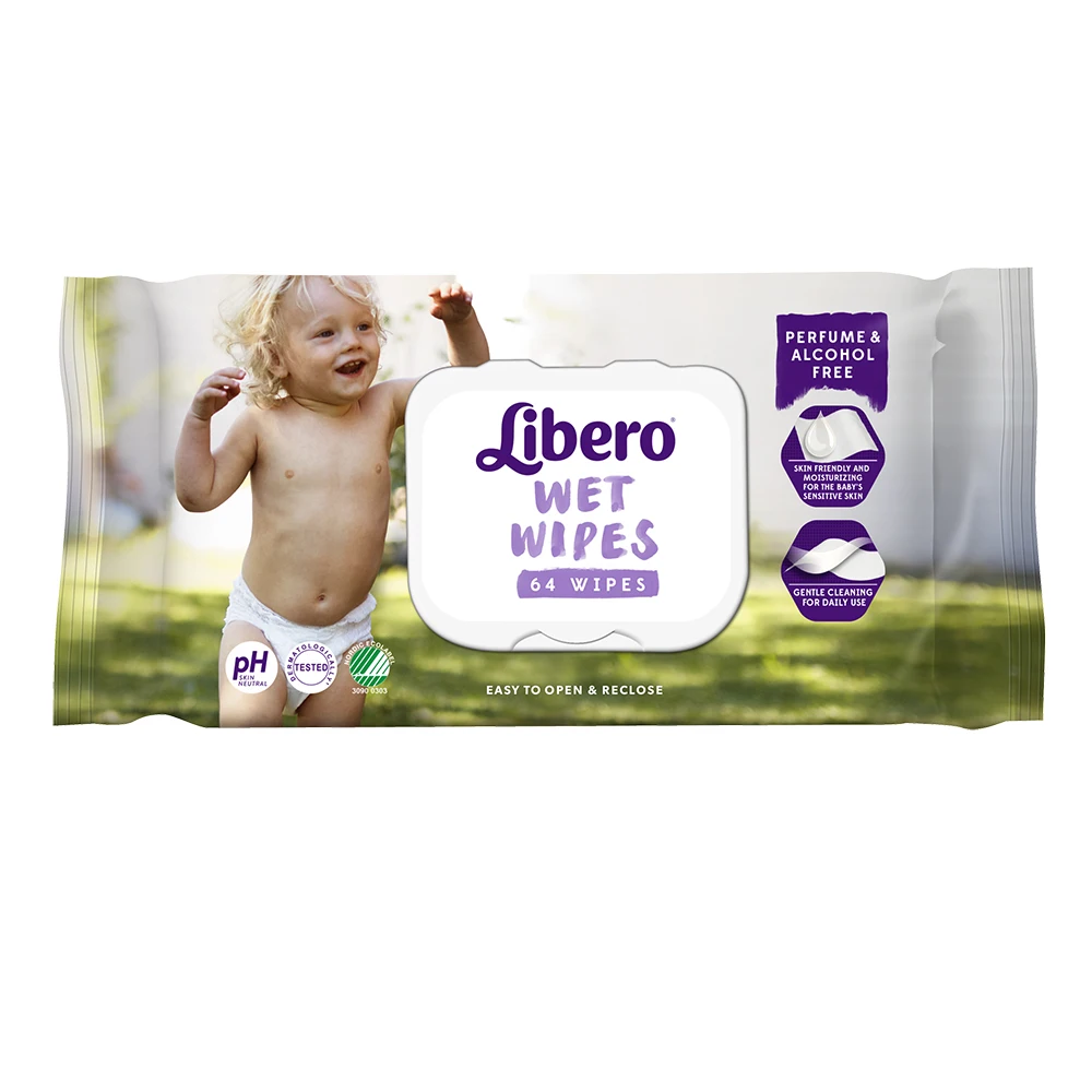 Влажные салфетки Libero Wet Wipes сменный блок 64 шт.| |