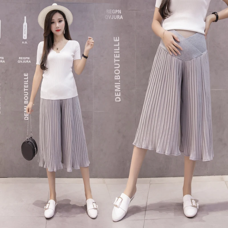 

Fashion 2018 New Maternity Pants Summer thin loose loose leg pants pregnancy seven Leggings Thin Trousers Clothes Maternity