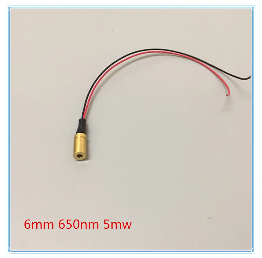 

6mm 650nm 5mW Red Dot Laser Module Industrial Grade APC Driver