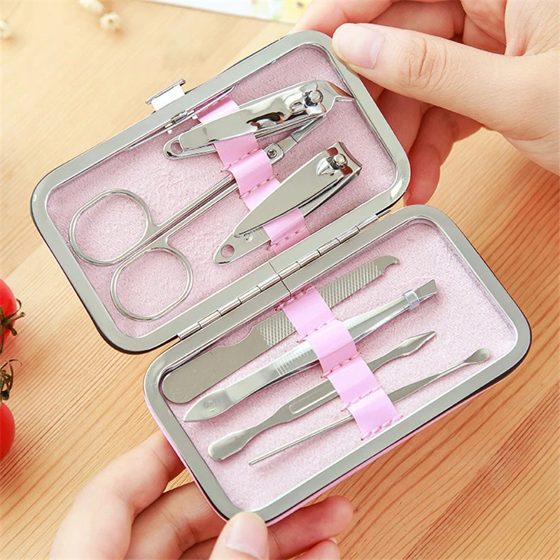 

1355 Korea cute nail clippers nail trimming pliers exfoliating portable package curette oblique mouth set file