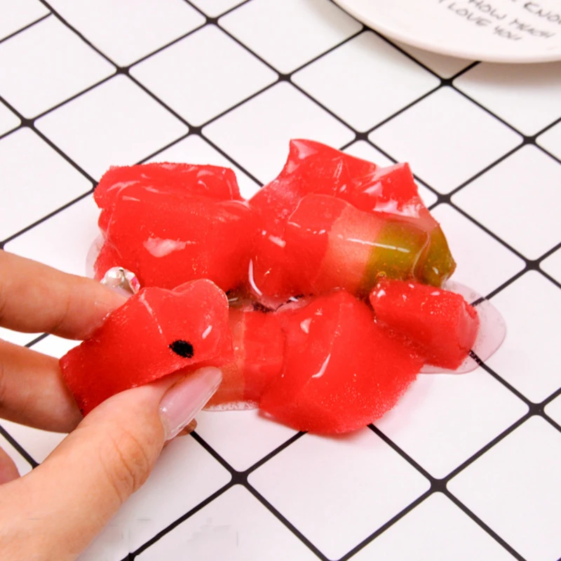 Happy Monkey 150g Watermelon Sponge Slime Toy New DIY Anti-stress Clear Slime Gift Toy for Children Adults