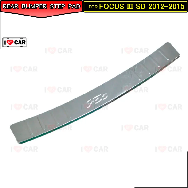 

For Ford Focus MK3 2012-2015 rear bumper protector sill scuff plate guard covers sticker car decor accessories protectection