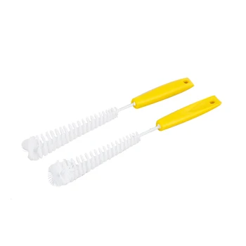 

UXCELL 2 In 1 Yellow Handle Wheel Tire Rim Washing Brush Cleaner Set For Vehicle Car