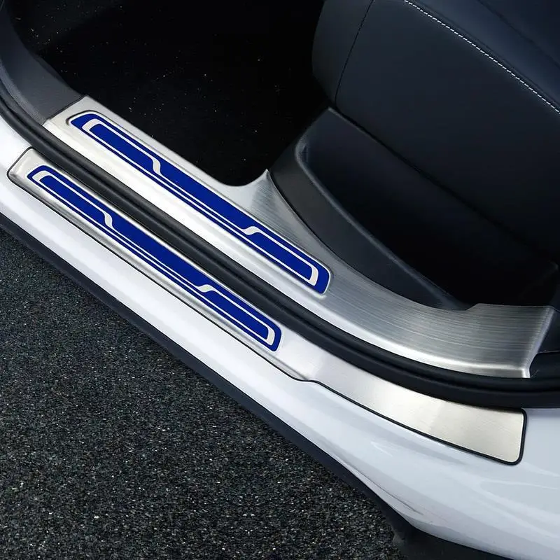 

Trunk Rear Panels Foot Pedal exterior Excent decorative modification sticker strip car styling parts 17 FOR Volkswagen Tiguan L