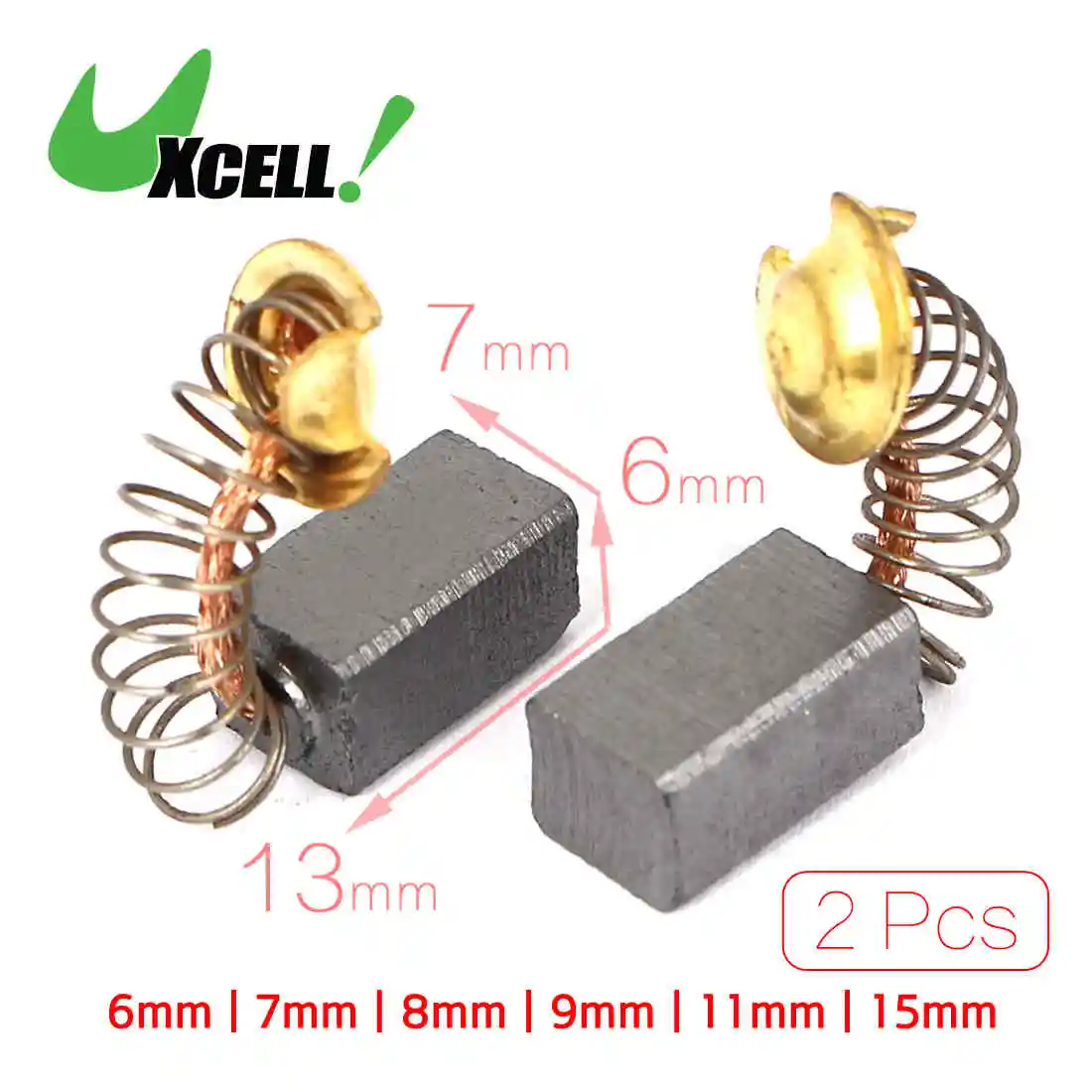 

Dmiotech 2Pcs Carbon Brush Part For Generic Electric Motor . | 11mm | 15mm | 16mm | 17mm | 6mm | 7mm | 8mm | 9mm