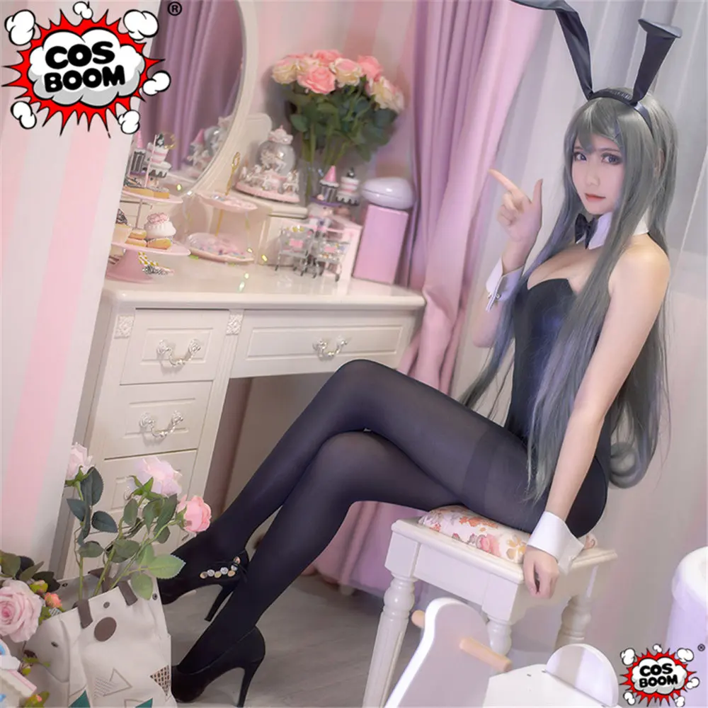 COSBOOM аниме Seishun Buta Yarou wa Bunny Girl Senpai no Yume wo Minai Косплей Костюм Mai Sakurajima сексуальный женский комбинезон