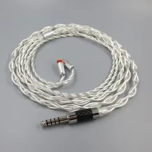 ZSFS 7N Pure Silver Cable 2.5/3.5/4.4mm Balanced Cable With 2pin Connector For Weston 1964 w4r um3x es3 es5 um3rc jh13 Earphone