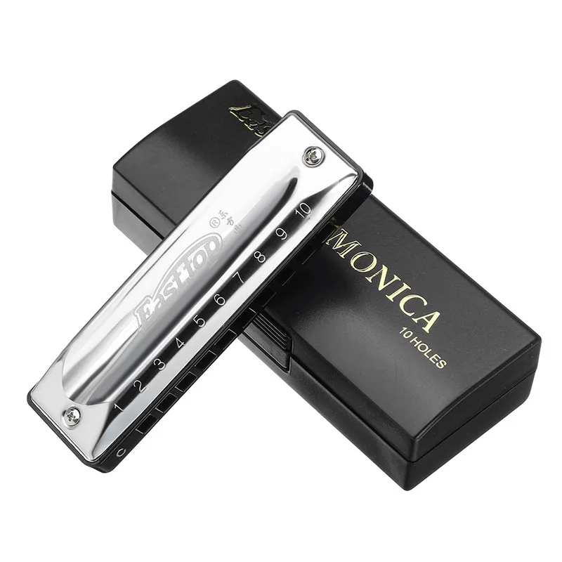 

New Arrival EASTTOP T002 10-hole Harmonica Blues Diatonic Plastic Box Hight Quality 10-hole Harmonica