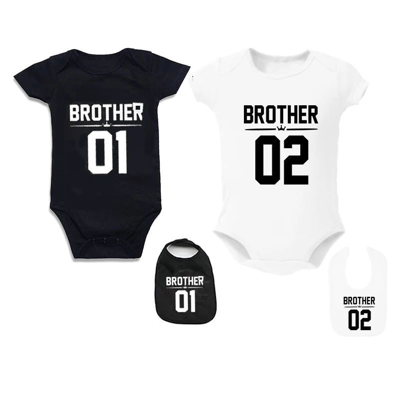 

Baby Clothes Big Sister and Brother Family Matching Outfits Infant Baby Little Brother Boy Romper Big Sister Cotton Outfits