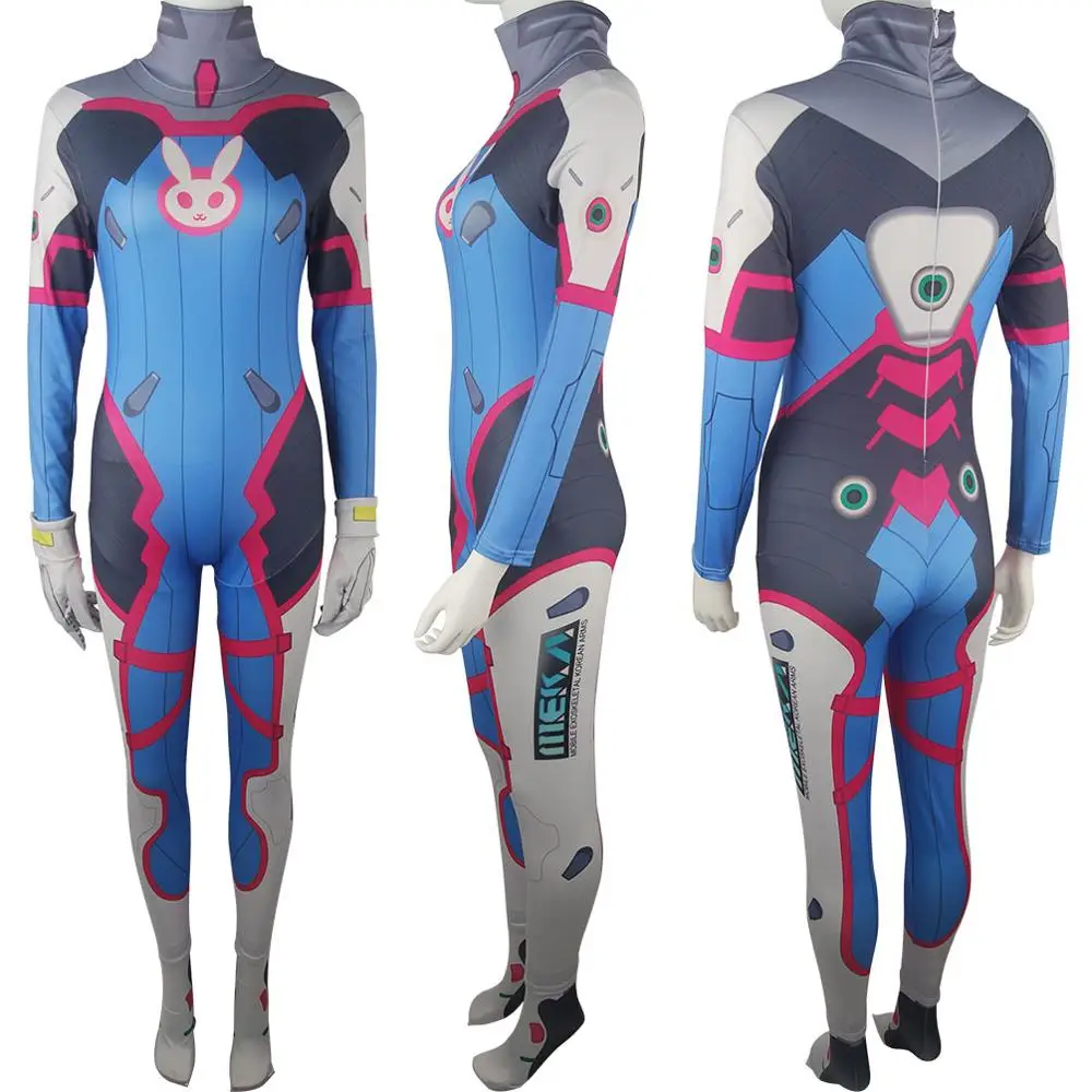 Горячая игра OW Overwatch D. Va zentai Женский Детский комбинезон Облегающий Хэллоуин