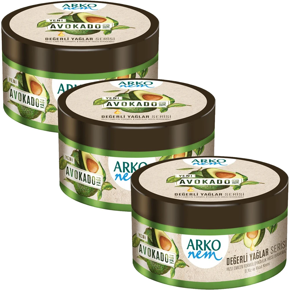 

Arko Hand and Body Moisturizer Cream Coconut / Avocado Oil 250 ml x 3 pieces, whitening cream, Dated, psoriasis ointment