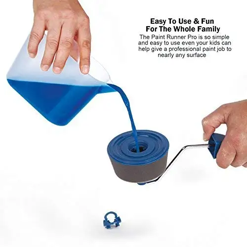Paint Runner Pro Roller Brush Painting Handle Tool - No Prep, No Mess. Simply Pour and Paint