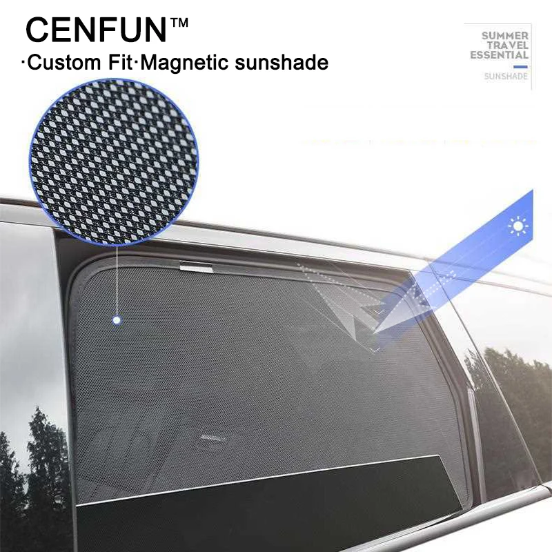 

4 pcs MAGNETIC CAR WINDOW LASER SHADE SUN BLOCK VISOR UV PROTECTION MESH SIDE DOOR Fit For Volkswagen Touran L