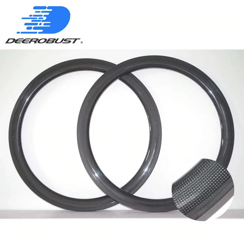 

420g Tubeless ready 700c 50mm Carbon Clincher Road Bike Rim 3k Glossy Bicycle Rims 25mm wide U Shaped Wheel 20 24 Holes Wheels