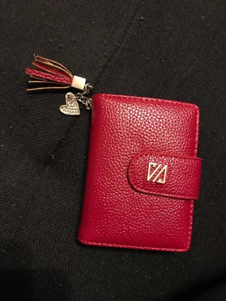 22 Card Slots Heart Tassel Pendant Faux Leather Women's Car Holder Bag Wallet photo review