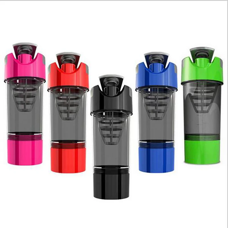 

500ml Protein Powder Milk Sport Water Bottle Whirlwind Shake Water Bottle Food Grade Plastic Mixer Bottle Color Random Delivery