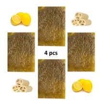 Эфирное мыло с лимонным маслом с массажем Luffa defect Skin NO Acne антибактериальное и вяжущее 100grx4psc натуральное мыло