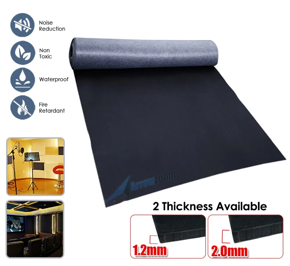 

Arrowzoom 1 Meter Noise Dampening Acoustic Sound Deadener Mass Loaded Vinyl Cell Foam KK1146