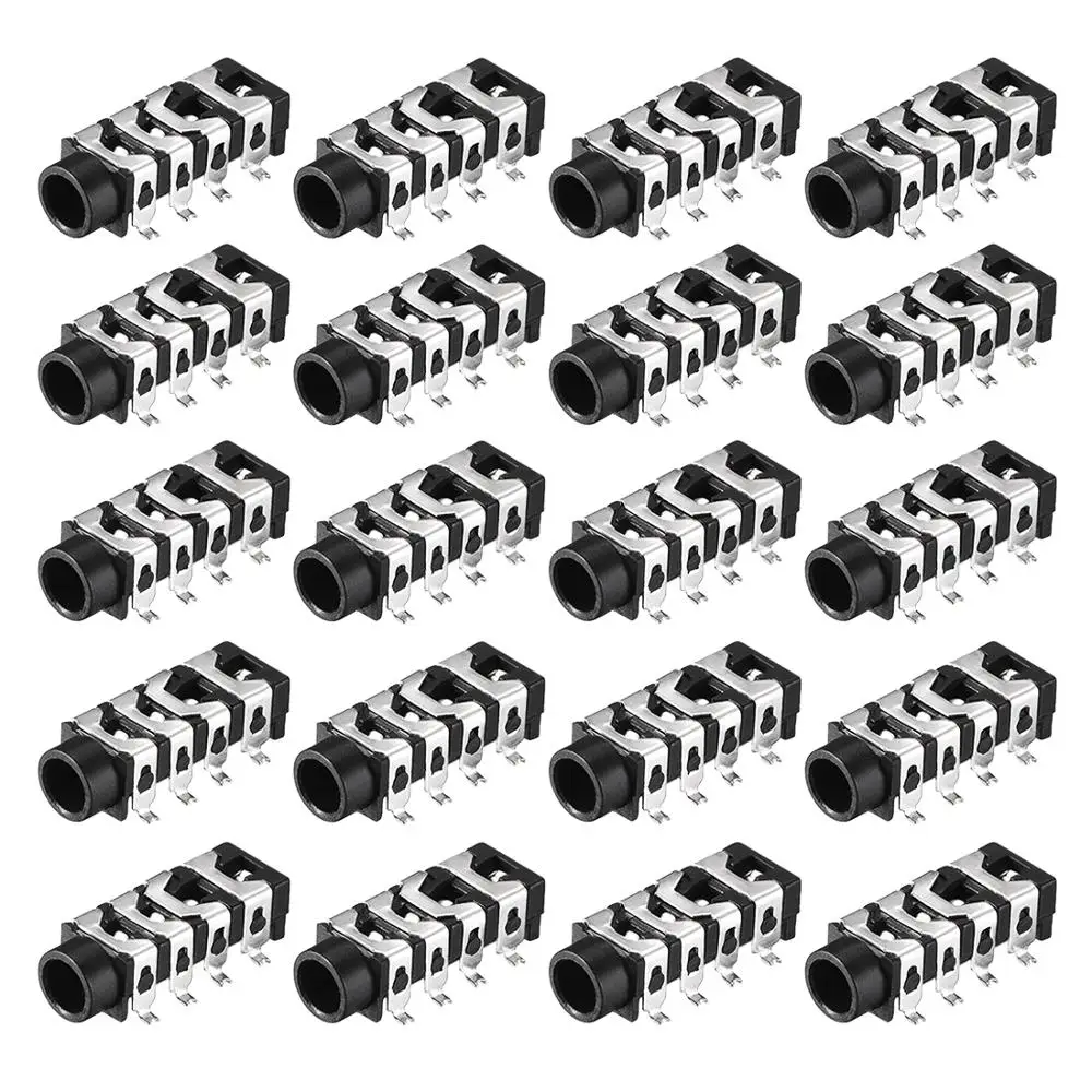 

Uxcell 20pcs 3.5 mm Audio Jack Connector PCB Mount Female Socket 5/6/8 Pin PJ-313E PJ-393 PJ-311D/PJ-342B PJ-32 for Media Player