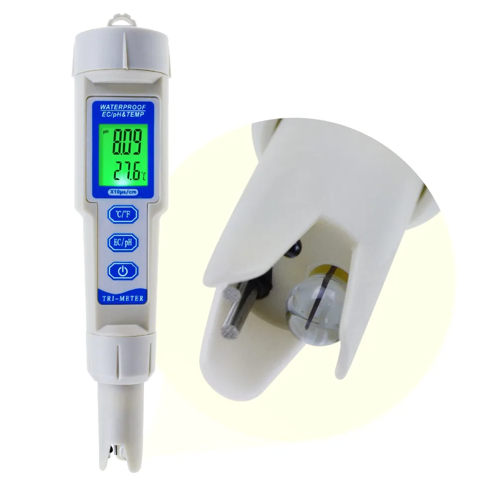 3 в 1 ручка Тип pH/EC/измеритель температуры ATC качество воды комбо мультипараметрический ацидометр Тест-Комплект для аквариумов