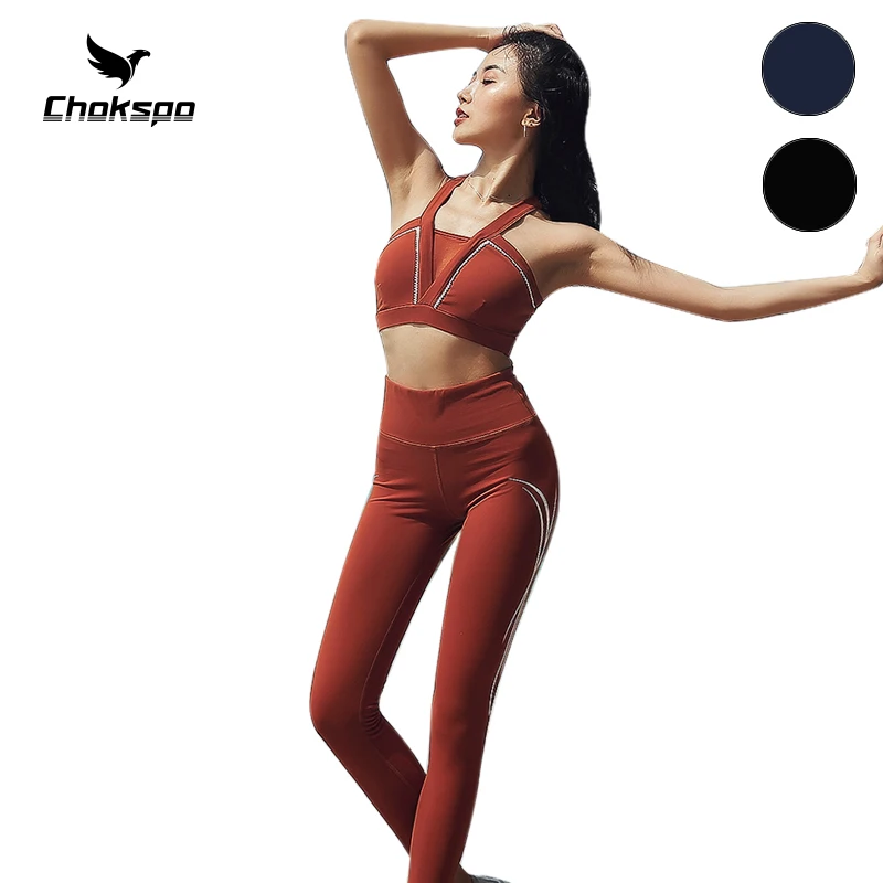 

Chokspo Vrouwen Fitness Yoga Set Quick Dry Sports Suit Sport Clothes For Women Workout Gym Fitness Jumpsuit Broek Sexy Bodysuit