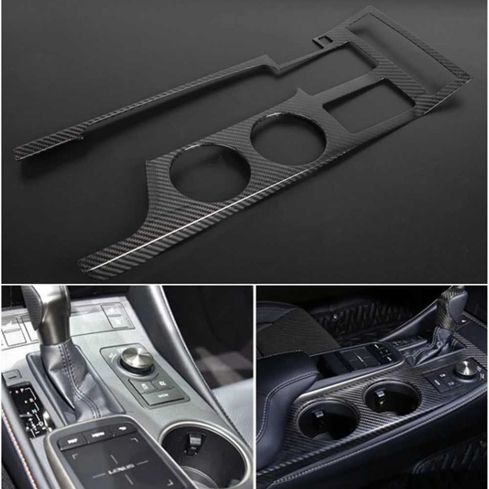 Central Console Control Gear Box Shift Panel Cover Trim Water Cup Frame For Lexus RC200t RC300h RC300 RC350 RC F SPORT 2015-18
