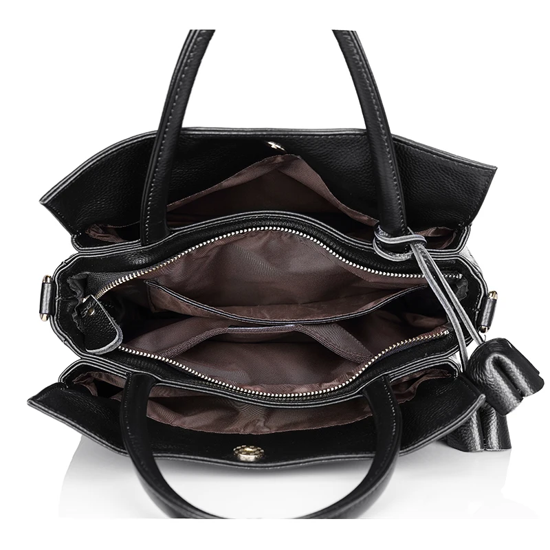 Женская сумка из натуральной кожи с короткими ручками REALER|genuine leather bag|bag ladiestote bag |