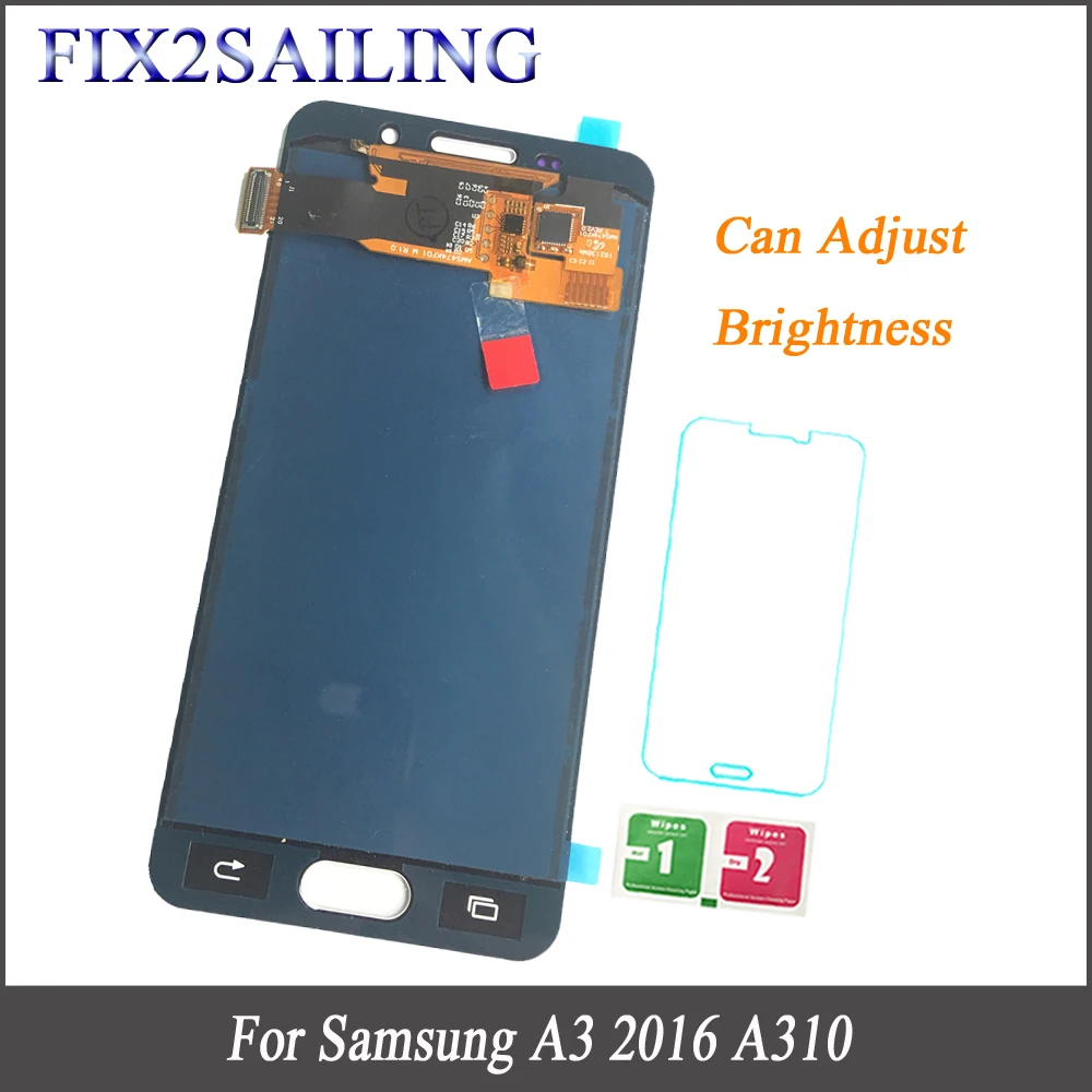 

Brightness Adjustment For Samsung A3 A310 LCD Display Touch Screen Assembly For Samsung Galaxy A3 2016 A310 SM-A310F A310M A310Y