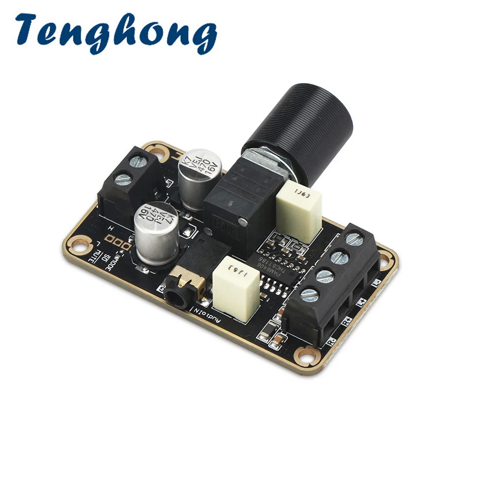 

Tenghong PAM8406 Digital Amplifier Audio Board 5W*2 Two Channel Stereo Class D DC5V Power Amplification Module Mini Speaker DIY