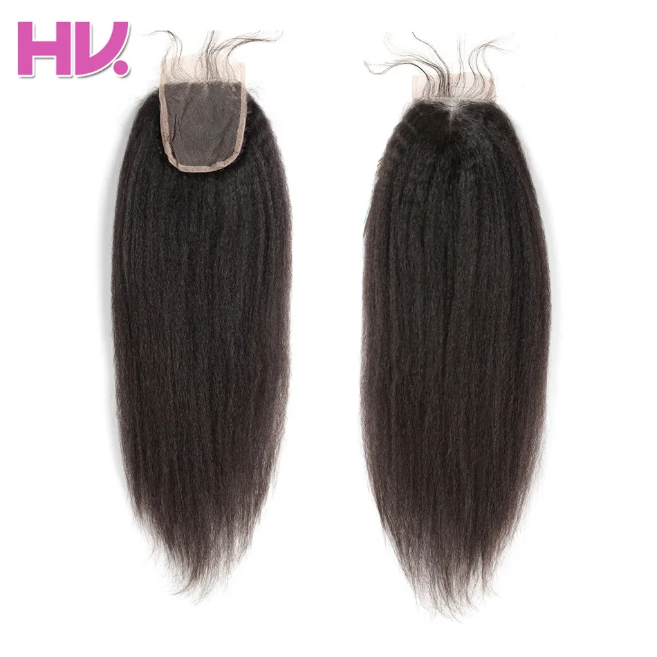 Rosabeauty-4X4-Lace-Closure-Brazilian-Kinky-Straight-Middle-Part-100-Human-Remy-Hair-Bleached-K