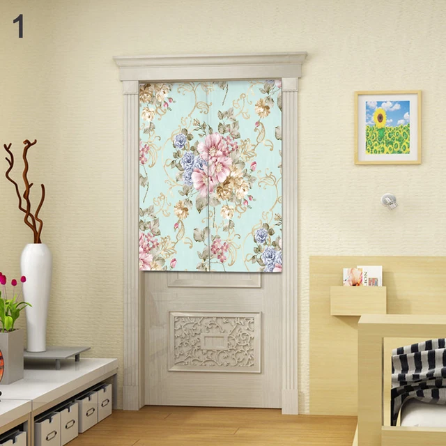 Noren Anese Style Room Divider Fl Print Doorway Curtain With Noren Anese Style Room Divider Fl Print Doorway Curtain With Tension Rod