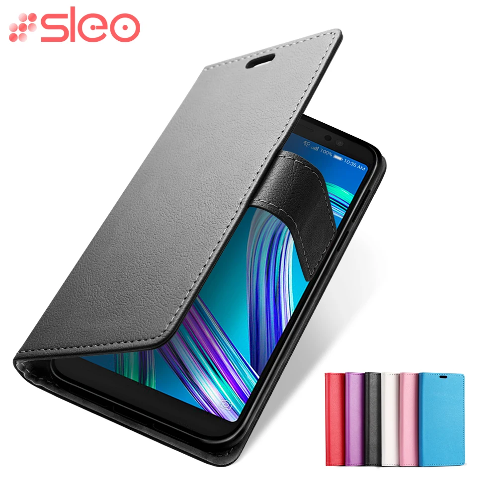 

SLEO PU Leather Case for Asus Zenfone Live L1 ZA550KL Case Wallet Luxury Flip Case for Asus Zenfone Live L1 za550kl Phone Cover