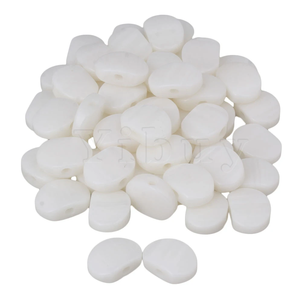 

Yibuy 300 x Guitar Machine Head Buttons Pearloid Oval Acrylic For Ukulele White
