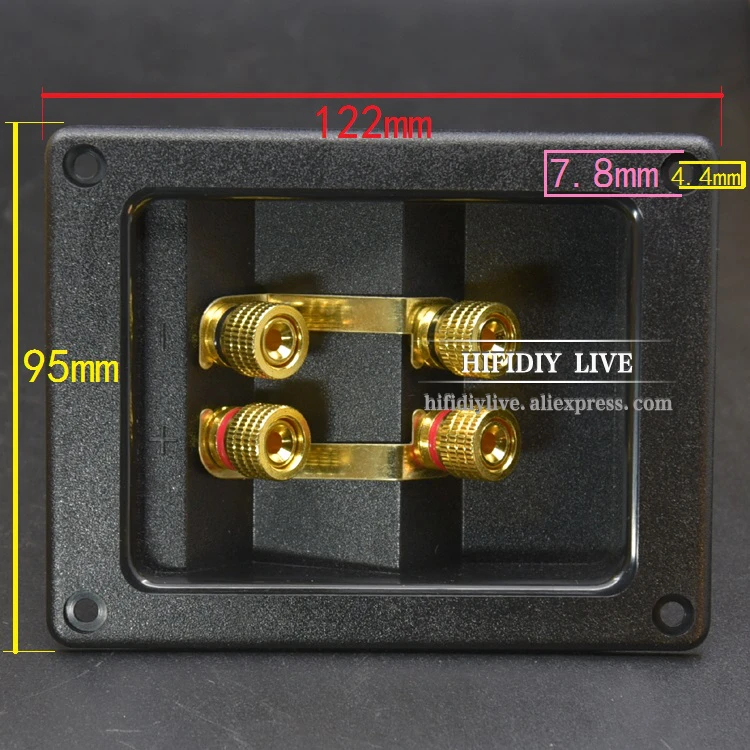 Hifidiy Live-speakers Terminal Box Shell Copper Binding Post Instale Buraco 94x74 mm Wire Cabo Connector Speaker Junction Box - Image 5