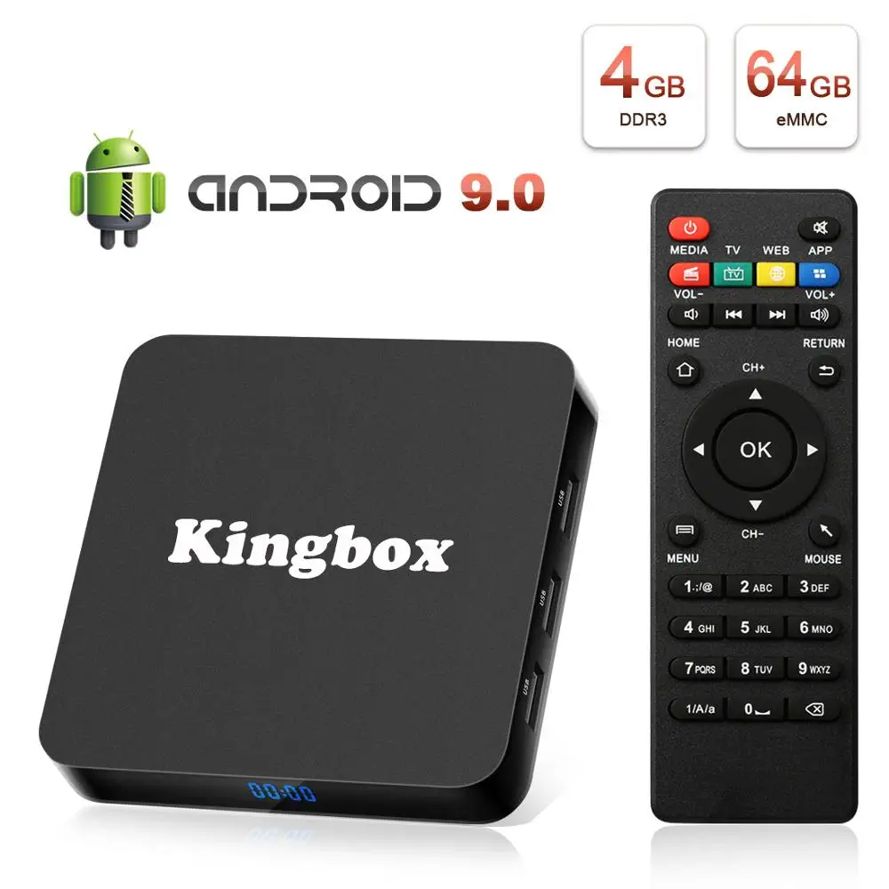 

Google TV Box K4 MAX 4G 64G Smart Android 9.0 TV Box Rockchip RK3228 WiFi LAN Media Player Assistant Remote Smart TV BOX