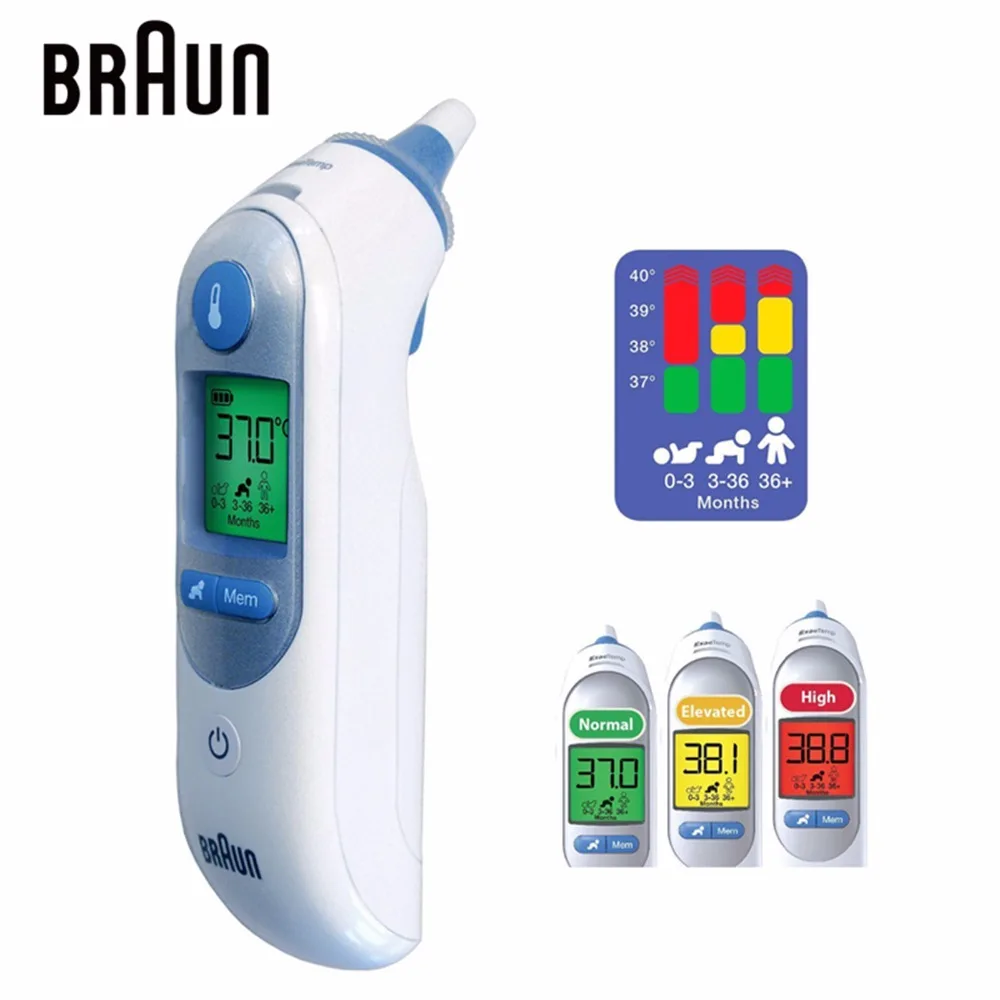Braun Luminous Thermometer IRT6520 Temperature Meter Precision Ear