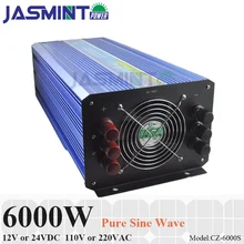 6000W Off Grid Inverter 12V 24VDC 100 110 120VAC or 220 230 240VAC Pure Sine Wave