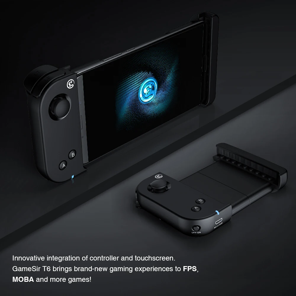  GameSir T6 Controller Joystick For PUBG FPS Games Bluetooth One-handed Stretchable Gaming For 4.5-6