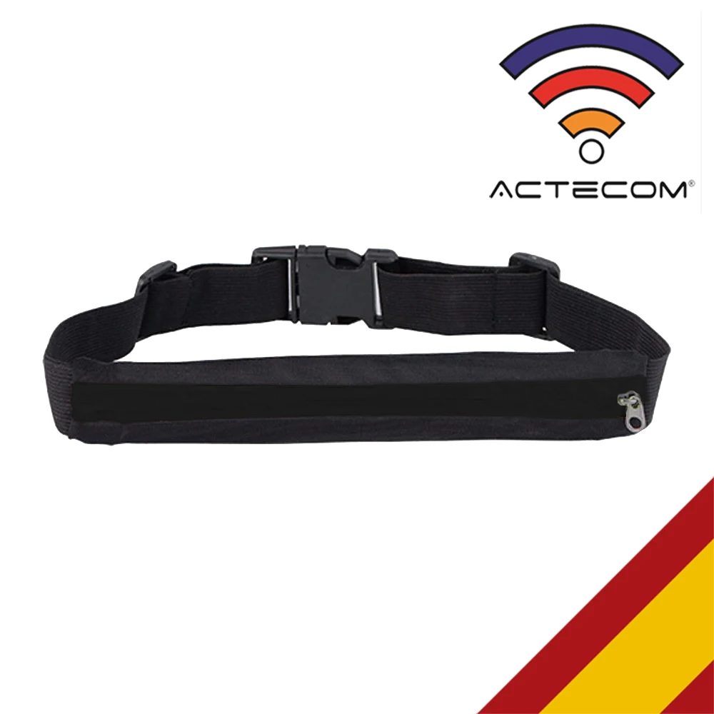 ACTECOM MINI RIÑONERA ELASTICA NEGRA lujos IMPERMEABLE DEPORTE corriendo FITNESS ATLETISMO
