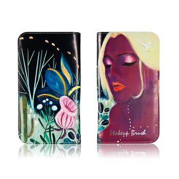 

HUAMIANLI High Quality Make Up Bag for Makeup Brushes Art illustrator Makeup Tool Kit Waterproof Cosmetics Case with Zipper