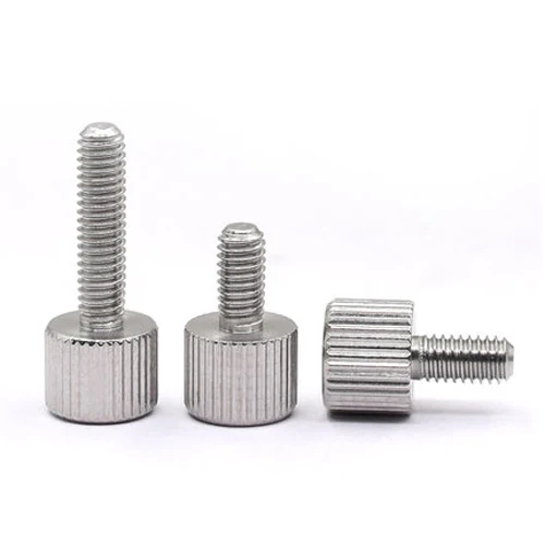 

5Pcs M4 Single knurled head hand screw round thumb screws handle bolts Nickel Plated 5mm-16mm Long