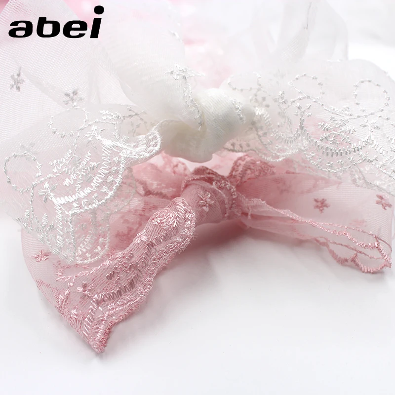 5 ярдов/партия, белое, розовое платье из сетчатой ткани с вышитыми цветами и кружевом для маленьких девочек, платье для свадебной вечеринки, платья в стиле пэчворк