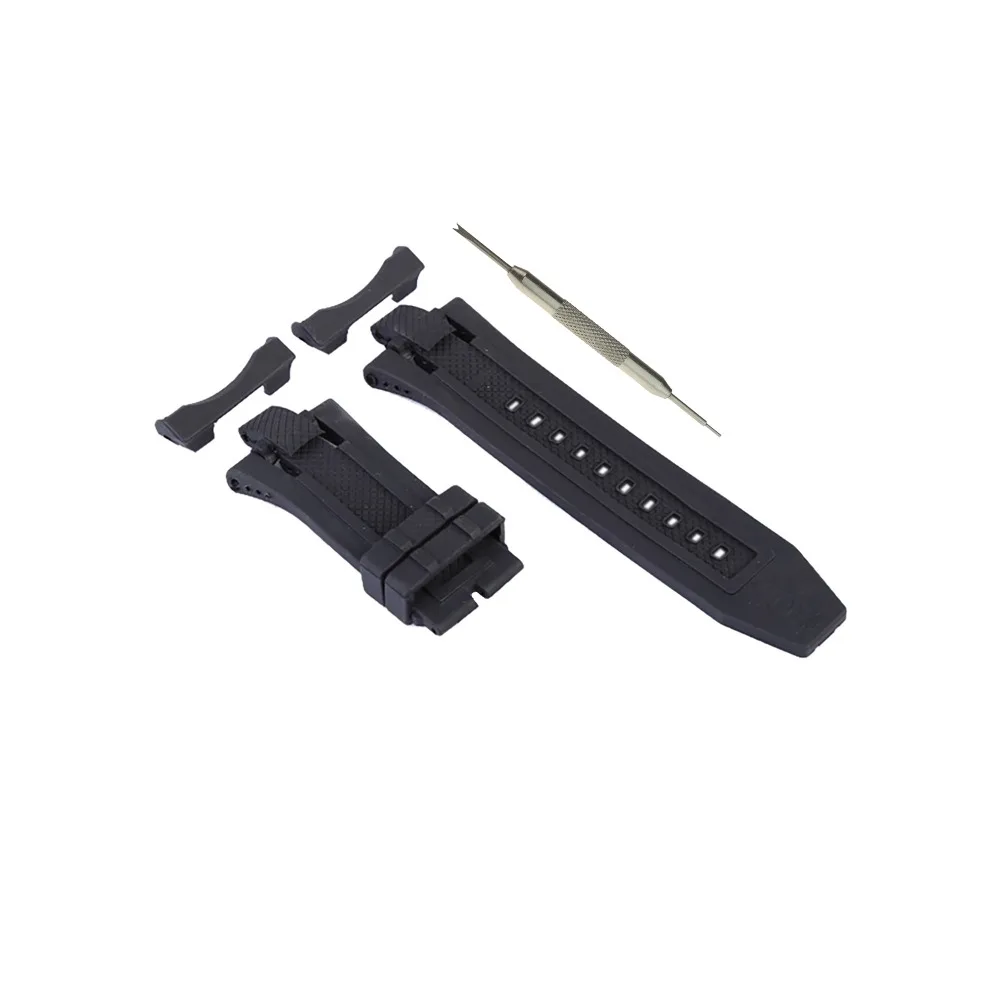 MDNEN 32 мм черный резиновый ремешок для часов подходит для Invicta Subaqua Noma V Noma 5+ инструмент