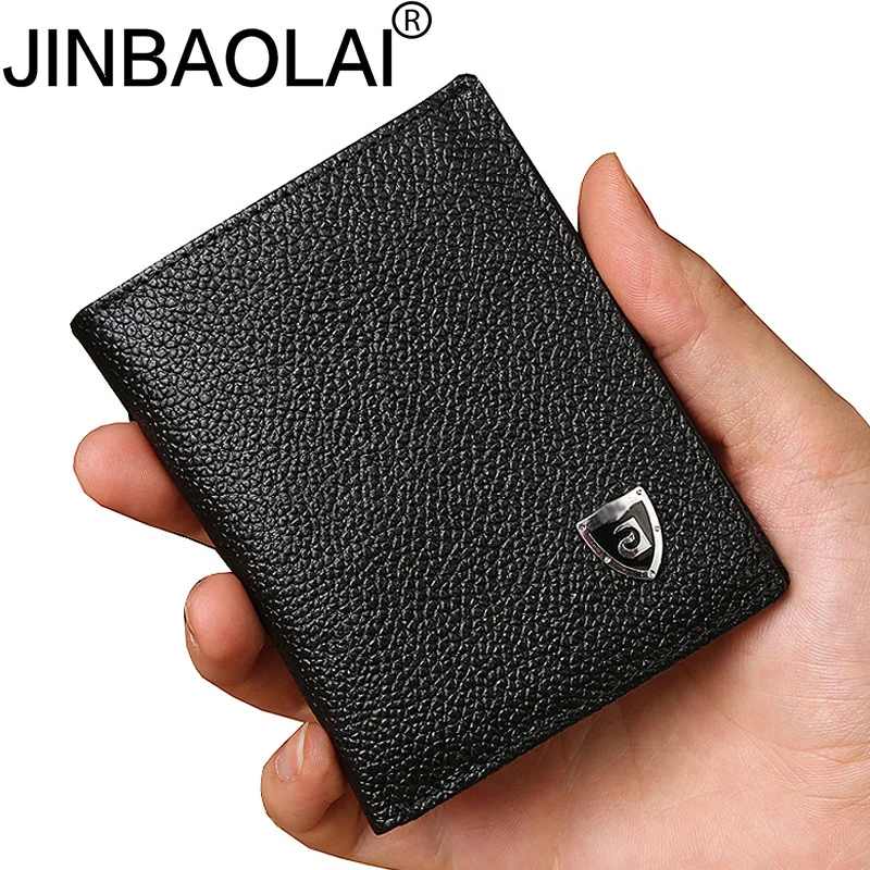 

Genuine leather man short Wallets Slim Small Size Men's Wallets Credit Card Holder bag small purse for men