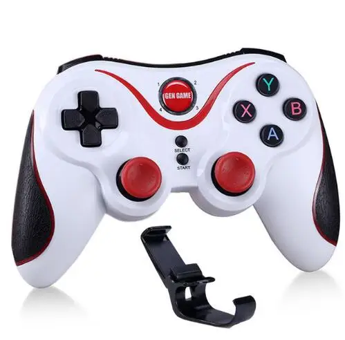 white with bracket Gen Game S5 беспроводной Bluetooth джойстик геймпад игровой пульт дистанционного управления для Android IOS игровой планшет ТВ коробка PK S3 T3 - Цвет: white with bracket