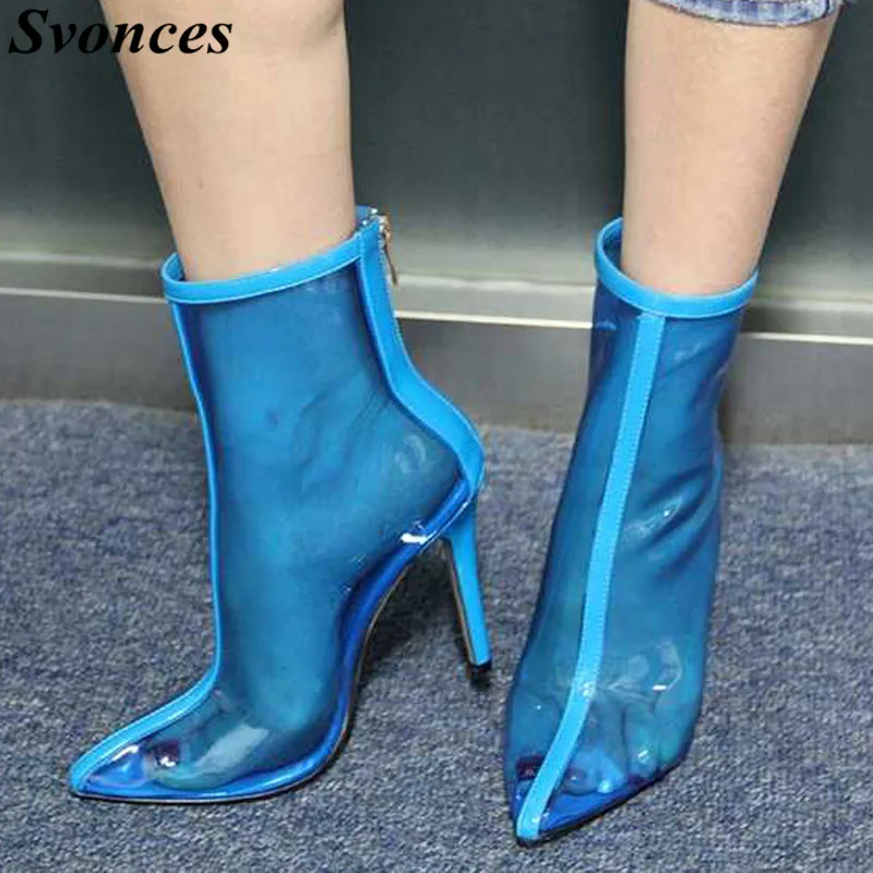 blue transparent heels