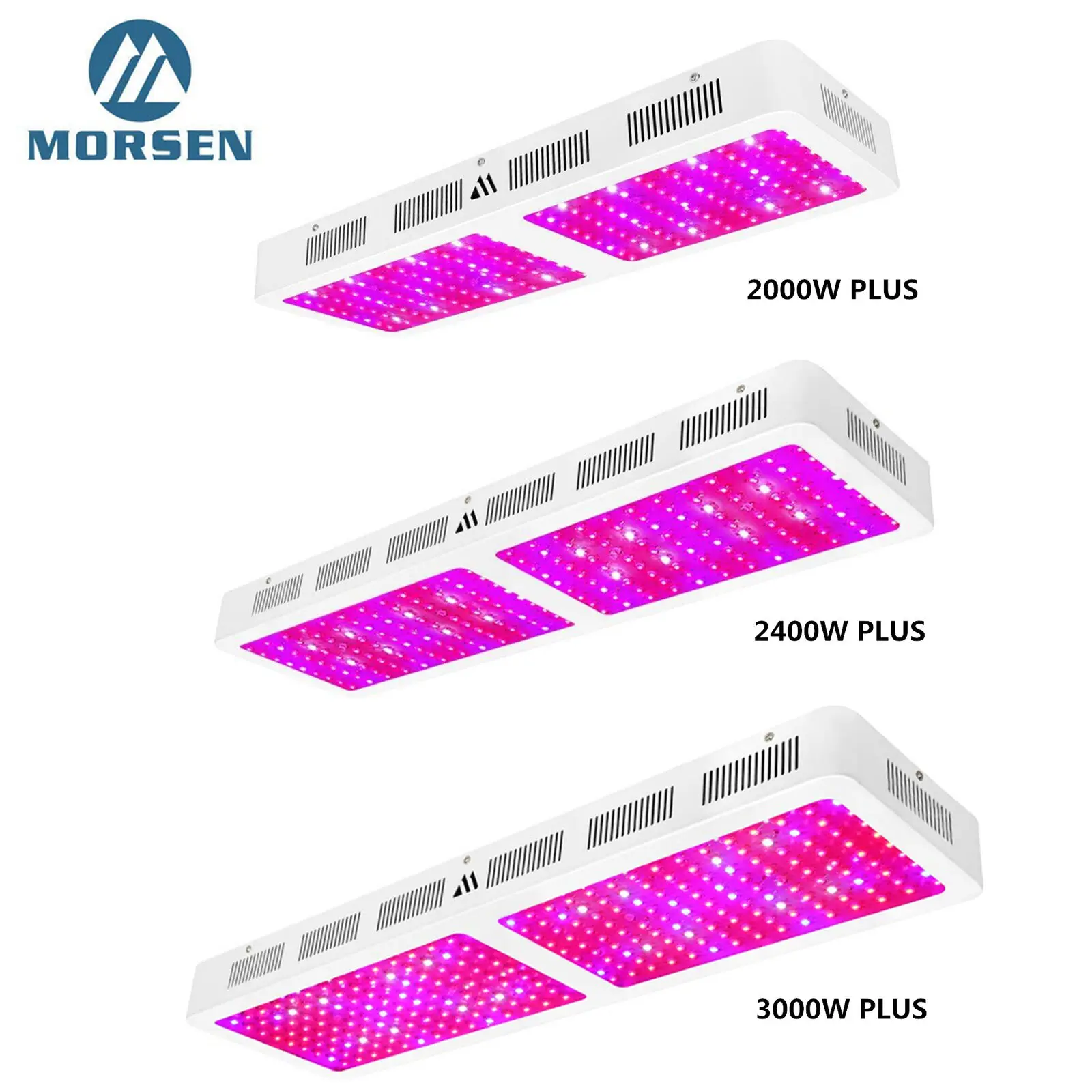 

Morsen M-2000W/2400W/3000W Plus Full Spectrum LED Grow Light Lamp Double Chips Flowering Seedling