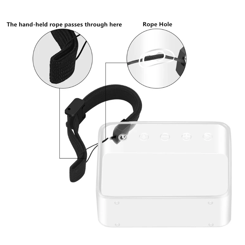 ТПУ защитный кожаный чехол с ремешком для JBL GO 2 Bluetooth динамик